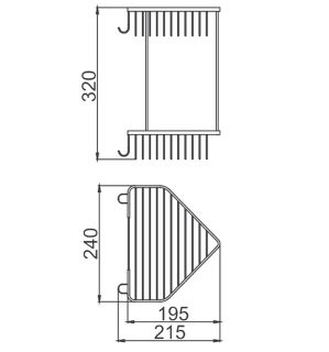 Полочка для ванной Frap F335-1 хром